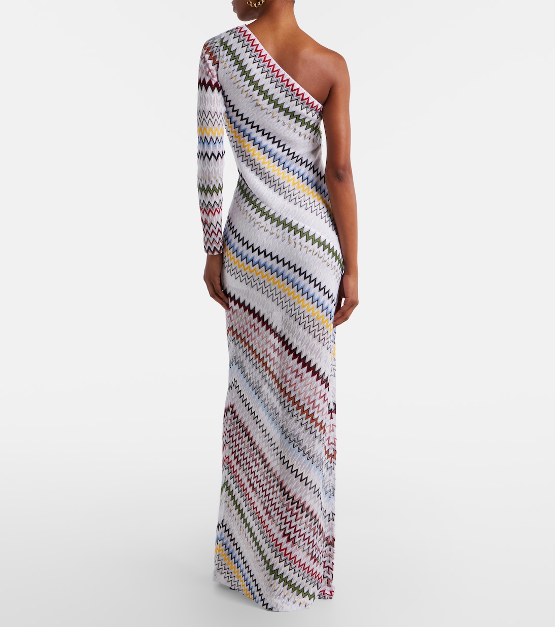 Zigzag asymmetric maxi dress | Missoni