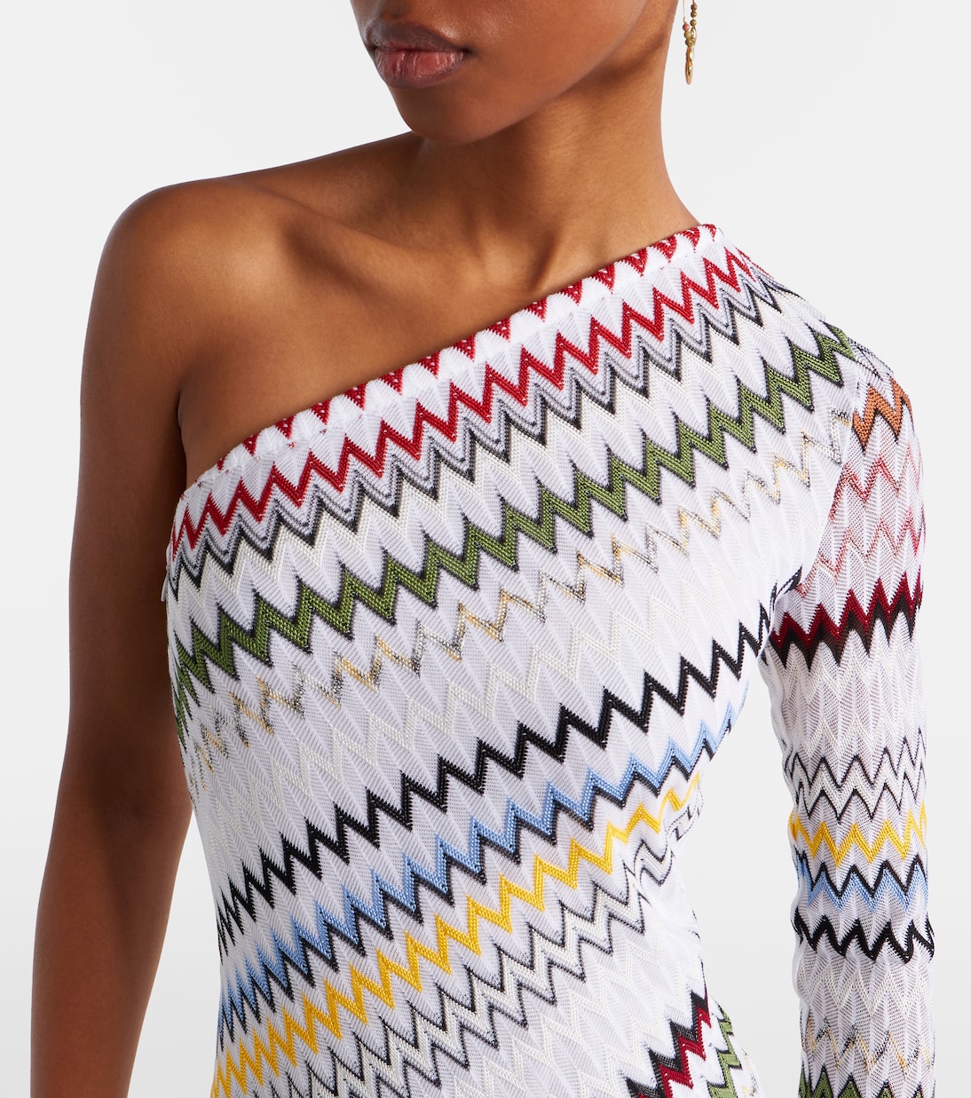 Zigzag asymmetric maxi dress | Missoni