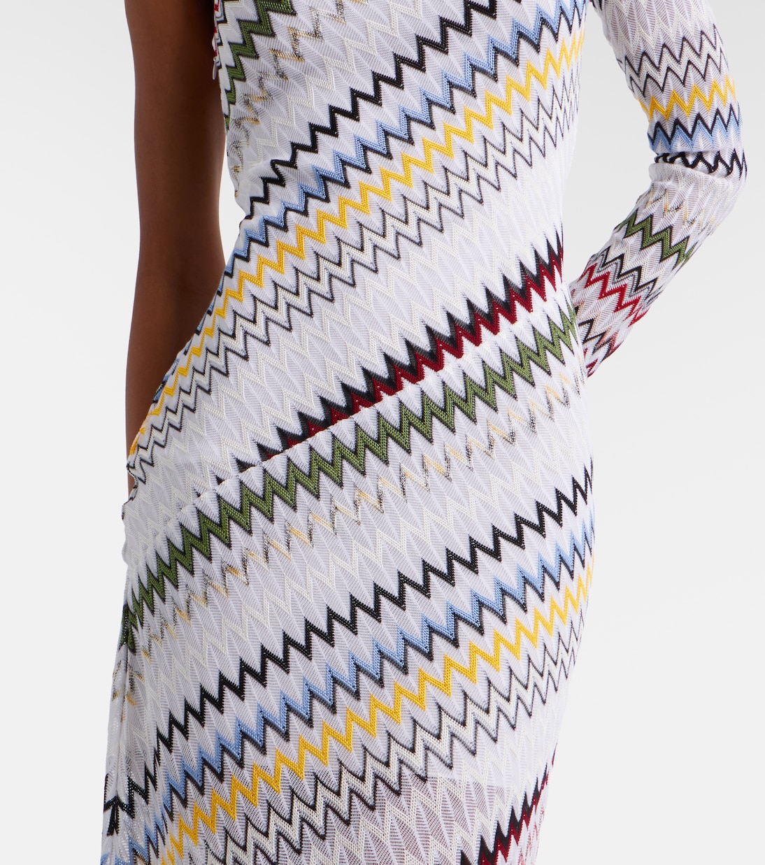 Zigzag asymmetric maxi dress | Missoni