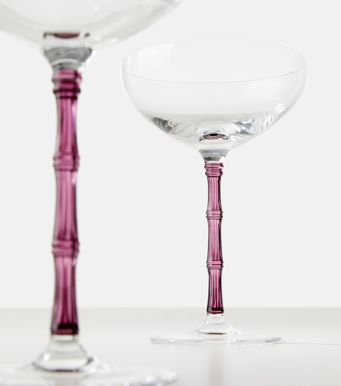 Set de 2 coupes à champagne Bamboo en cristal | La DoubleJ