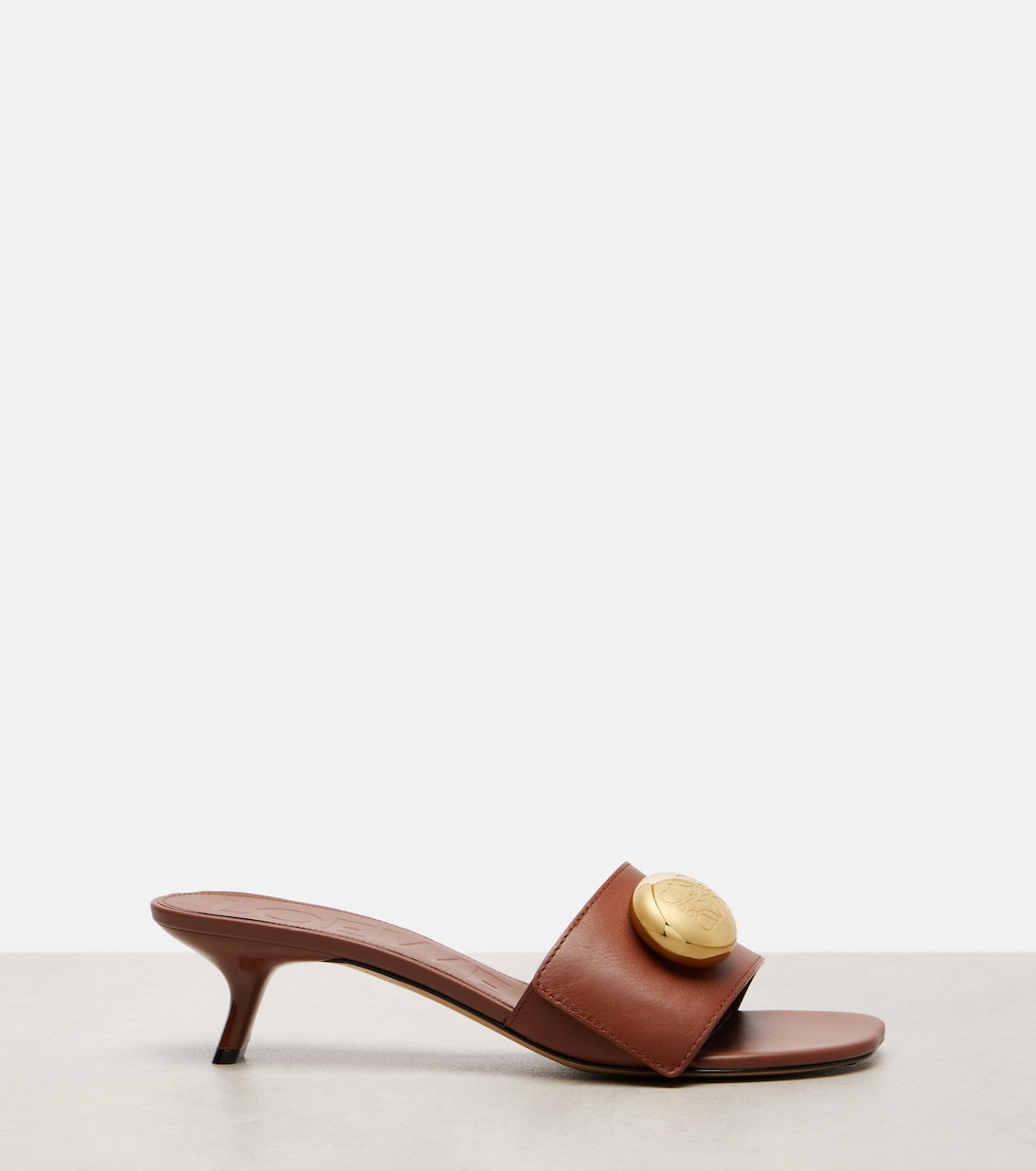 Pebble Anagram leather mules | Loewe