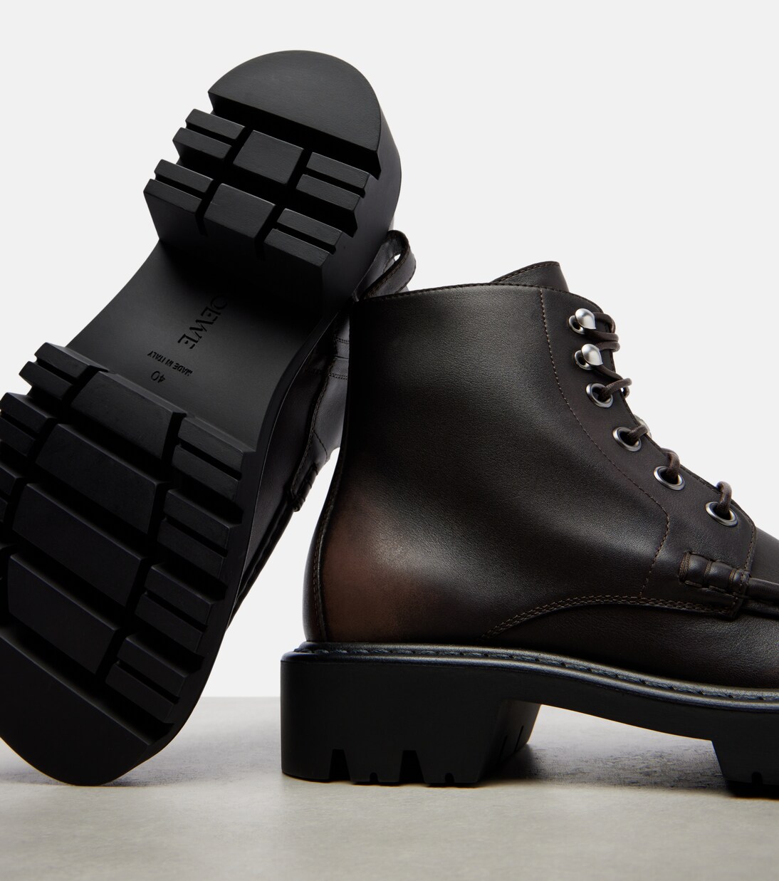 Sierra leather combat boots | Loewe