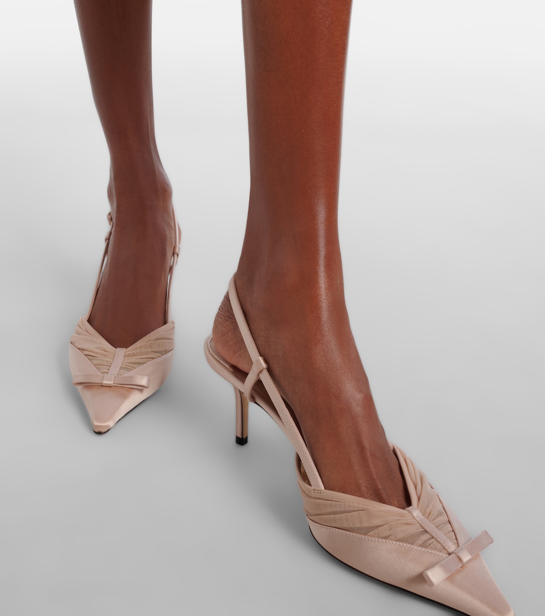 Afia 65 satin slingback pumps | Jimmy Choo