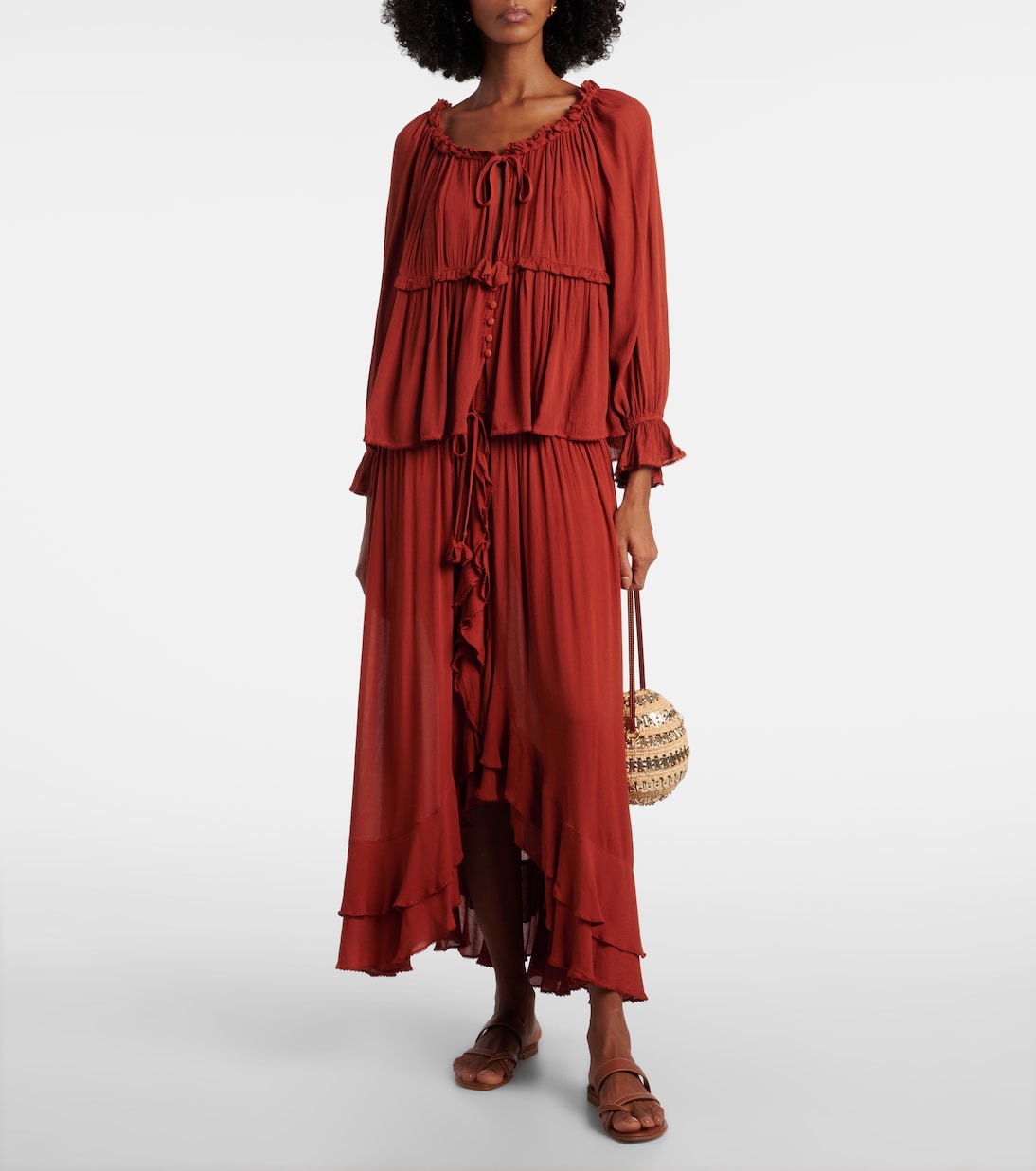 Jupe longue Neree asymétrique | Poupette St Barth