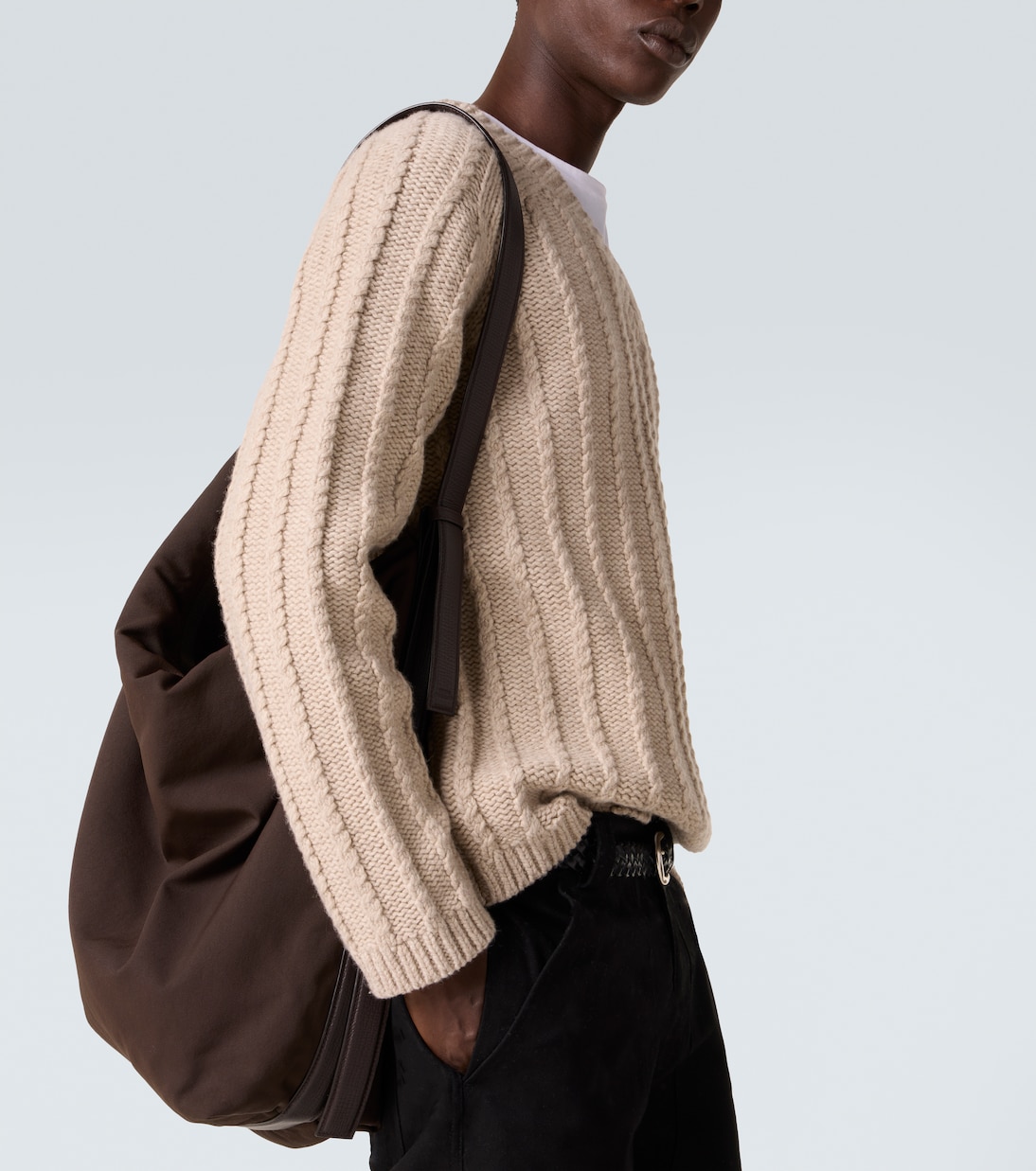 Tote Bag Airport mit Leder | Studio Nicholson