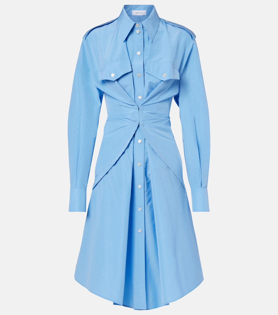 Hemdblusenkleid aus Taft | McQueen