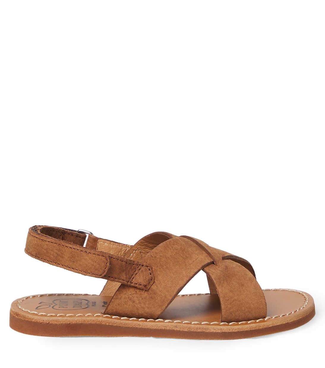 Plage-Stitch Cross suede sandals | Pom d'Api