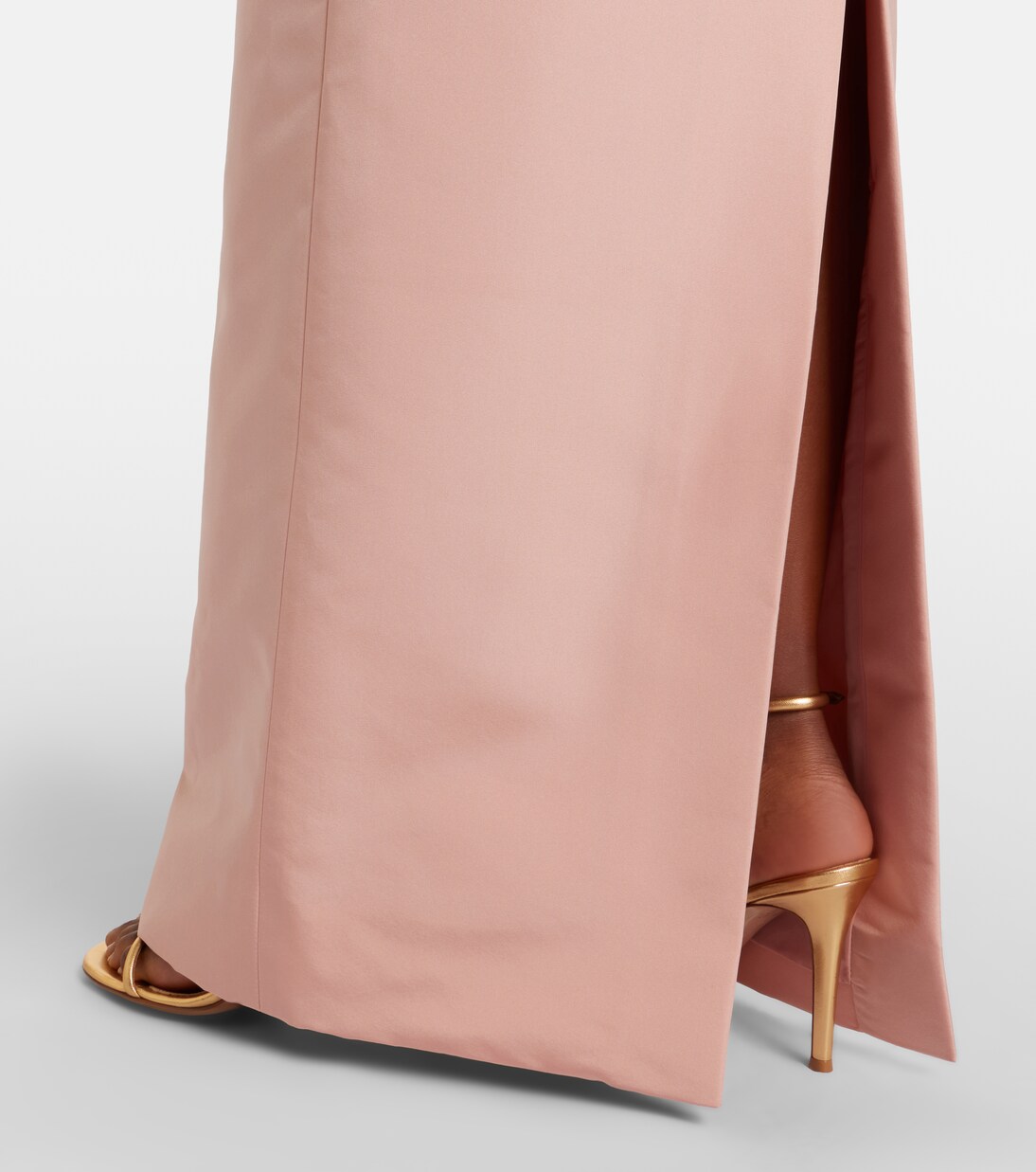 Abito lungo in faille di seta con fiocco | Oscar de la Renta