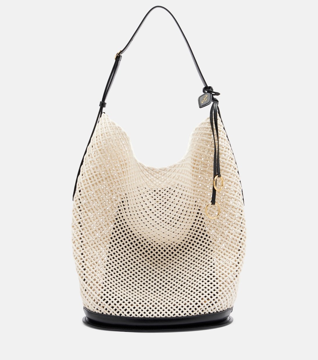 Hip Large leather-trimmed bucket bag | Alaïa