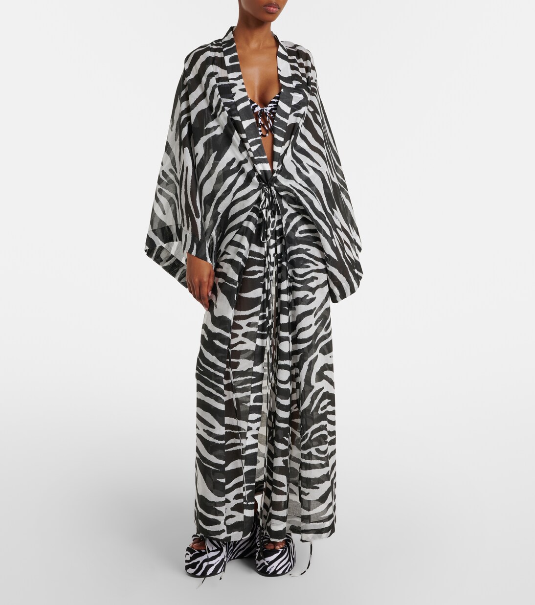 Bedruckter Kaftan aus Baumwolle | The Attico