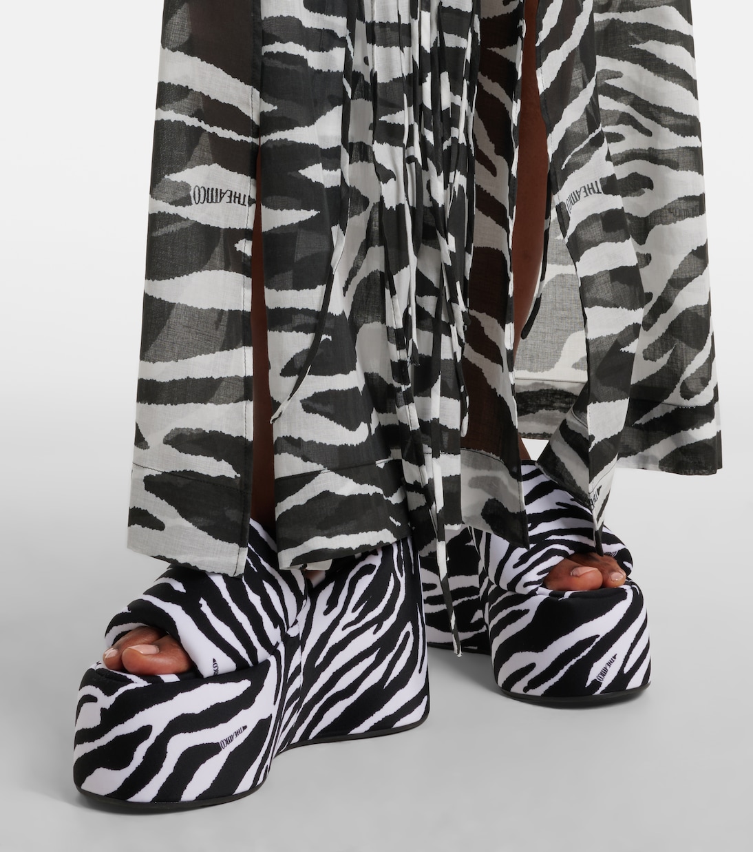 Bedruckter Kaftan aus Baumwolle | The Attico