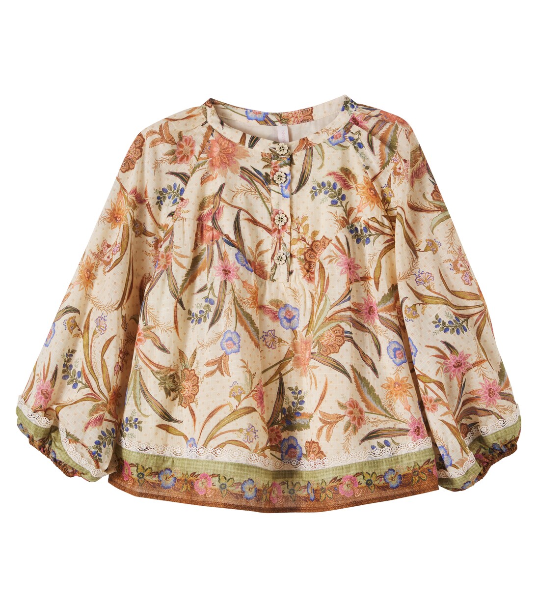 Indra floral cotton top | Zimmermann Kids