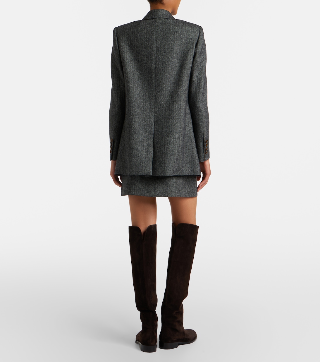Coci herringbone wool-blend miniskirt | Blazé Milano