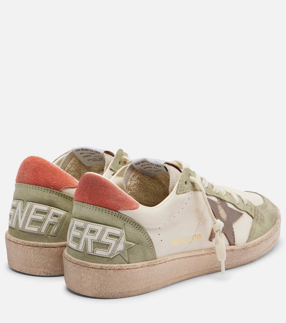 Ball Star suede-trimmed leather sneakers | Golden Goose