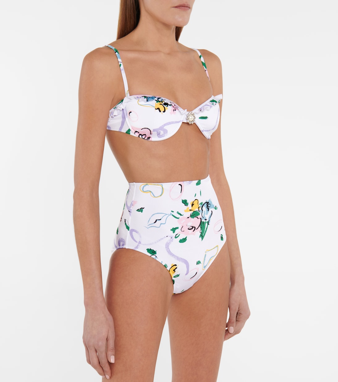 Bikini à fleurs | Alessandra Rich