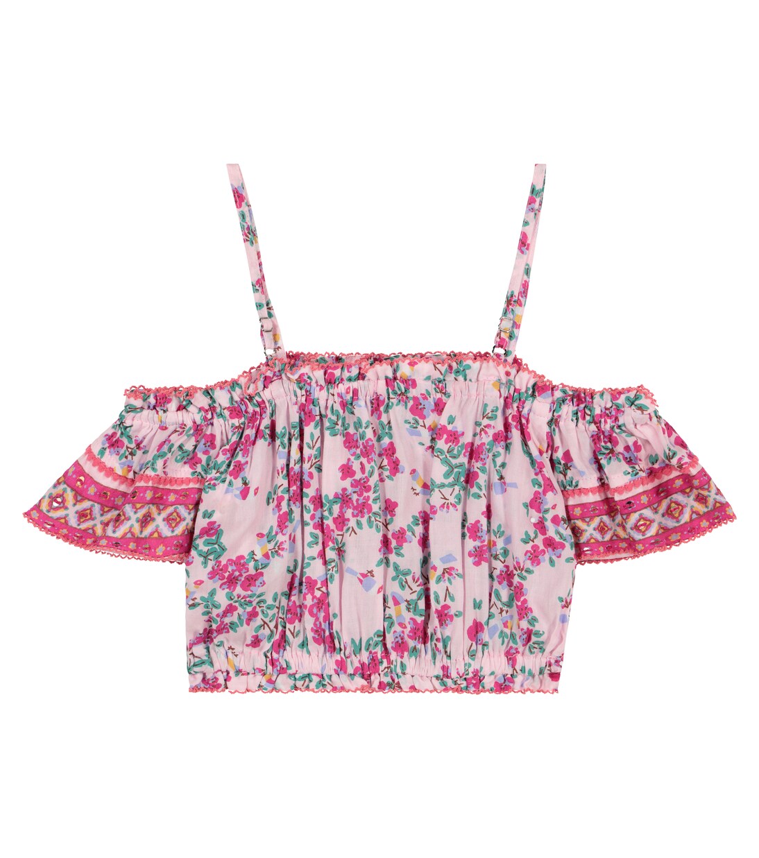 Donna floral off-shoulder top | Poupette St Barth Kids