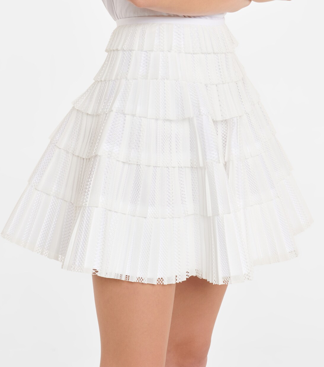 Minifalda de encaje plisada | Alaïa