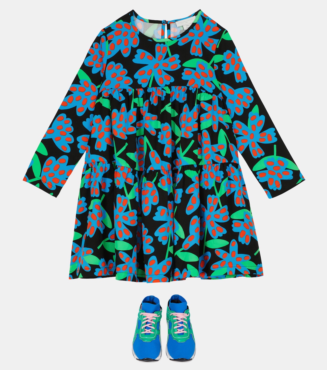Floral-printed twill dress | Stella McCartney Kids