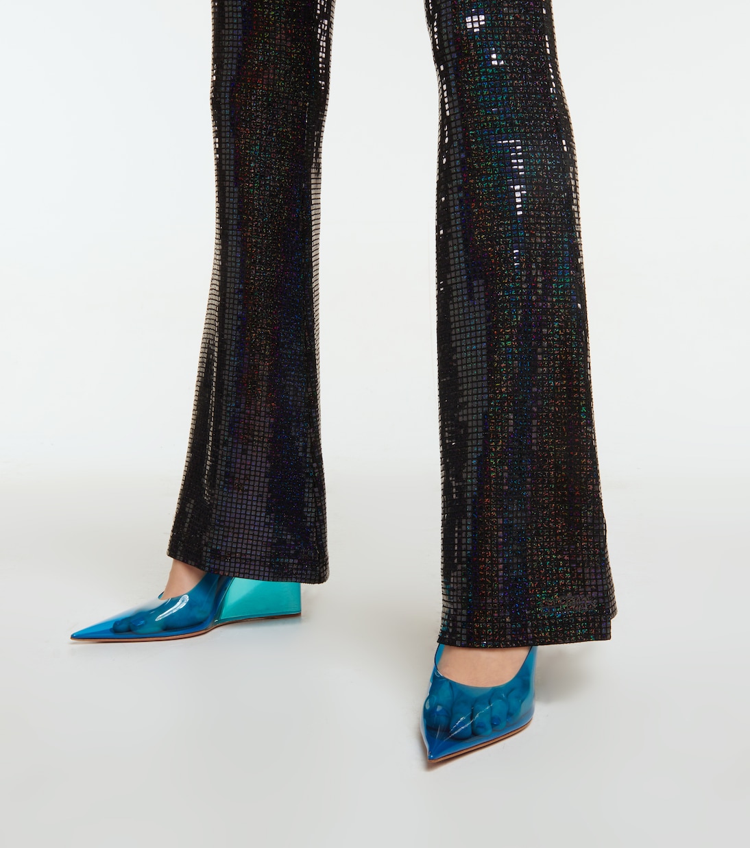 Wedges Ane Glass | Amina Muaddi