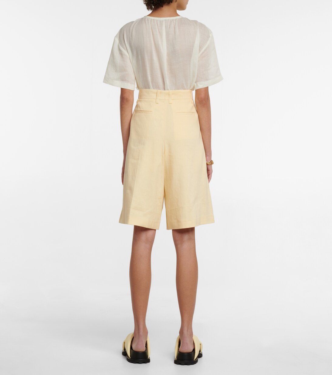 Tarah linen-blend Bermuda shorts | Joseph