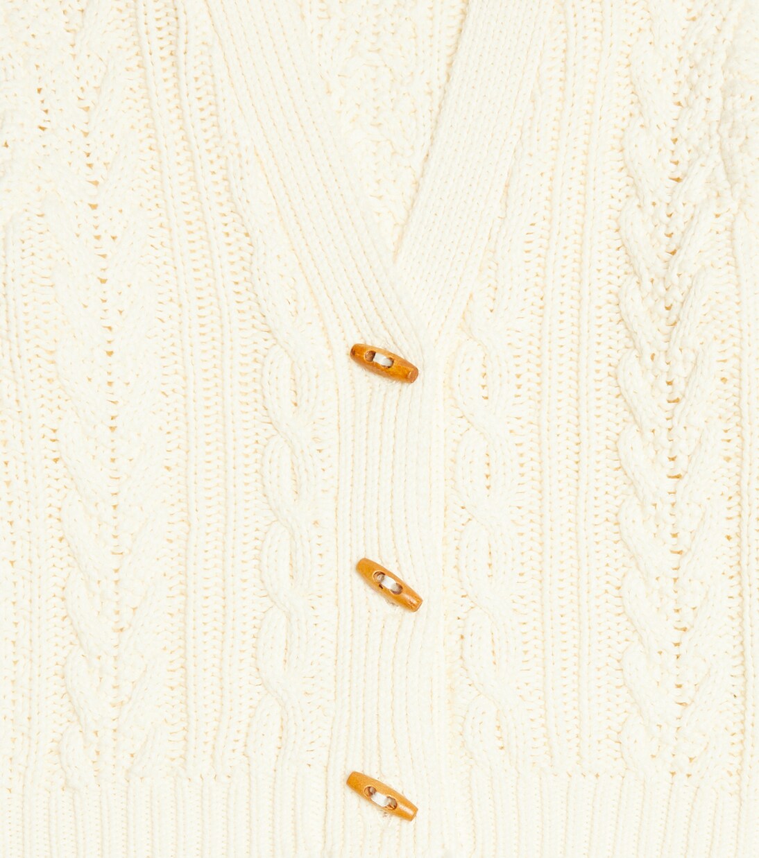 Kamel cotton cable-knit cardigan | Louise Misha