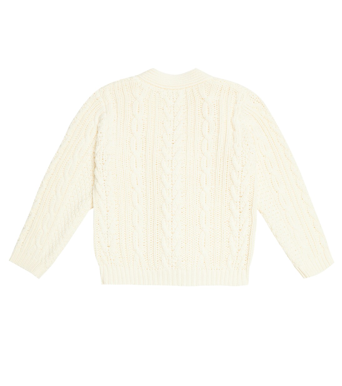 Kamel cotton cable-knit cardigan | Louise Misha