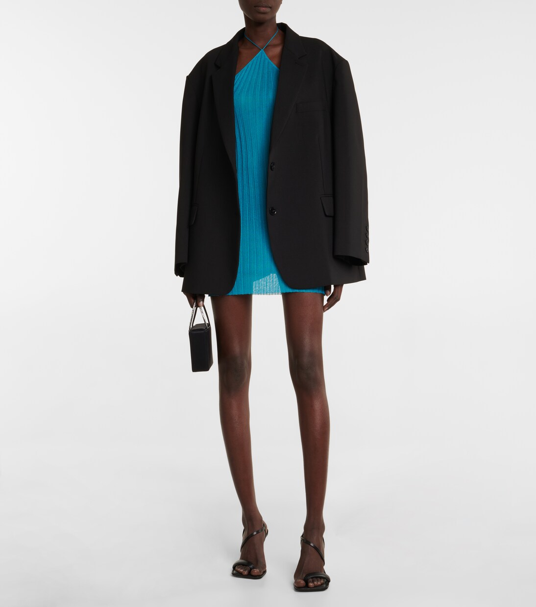 Halterneck cotton minidress | Nensi Dojaka