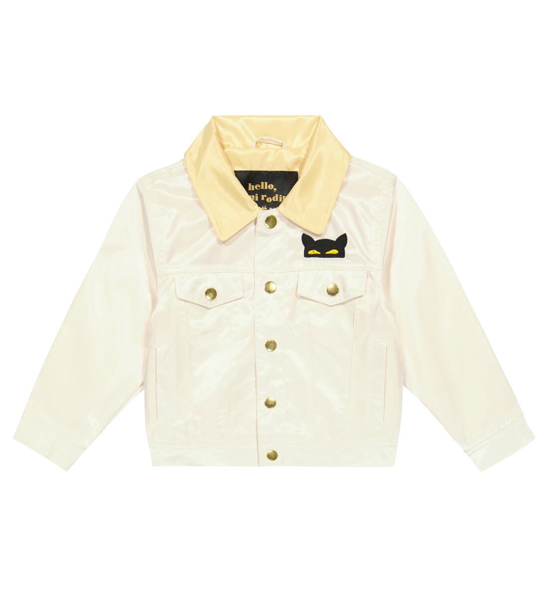 Veste Cat Tells All en satin | Mini Rodini
