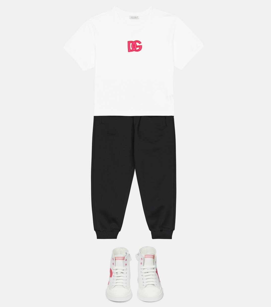 Printed cotton jersey sweatpants | Dolce&Gabbana Kids
