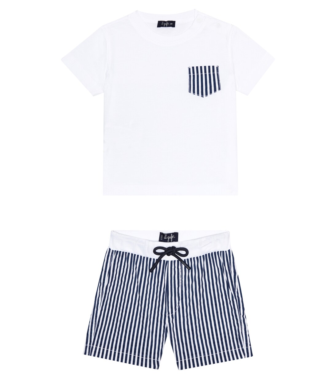 Baby cotton T-shirt and shorts set | Il Gufo
