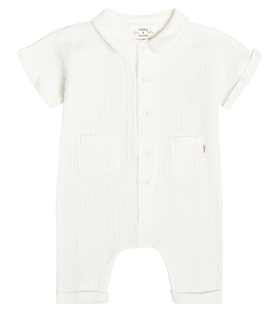 Baby cotton playsuit | Il Gufo