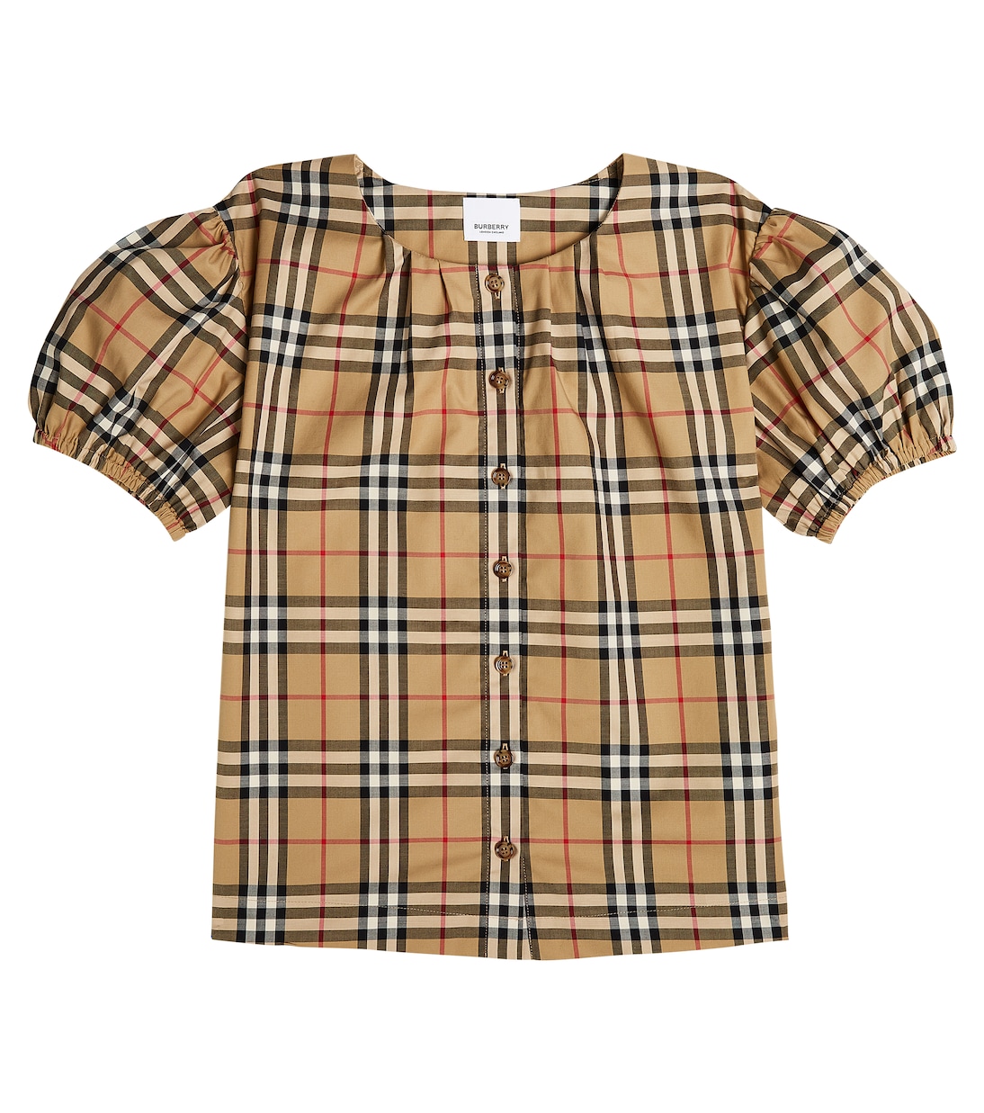 Checked cotton-blend blouse | Burberry Kids