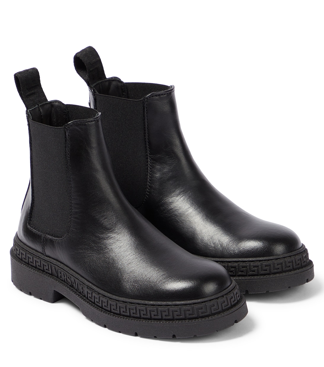 Chelsea Boots Greca aus Leder | Versace Kids