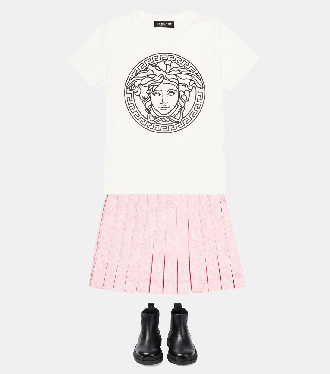 Chelsea Boots Greca aus Leder | Versace Kids