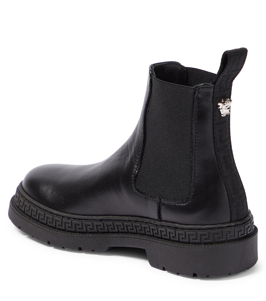 Chelsea Boots Greca aus Leder | Versace Kids