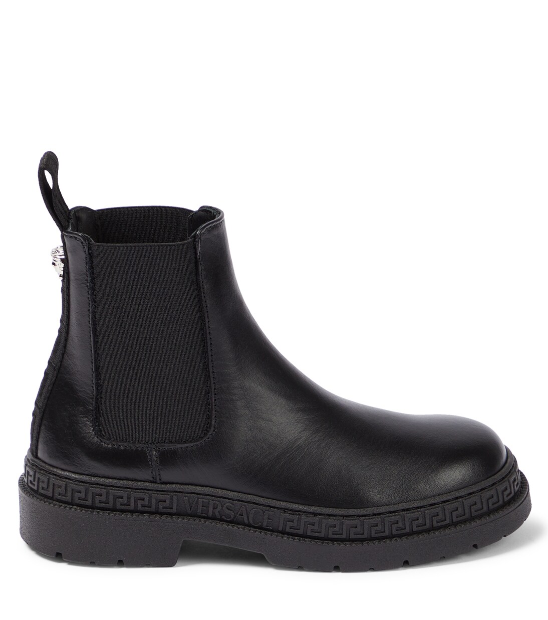 Chelsea Boots Greca aus Leder | Versace Kids
