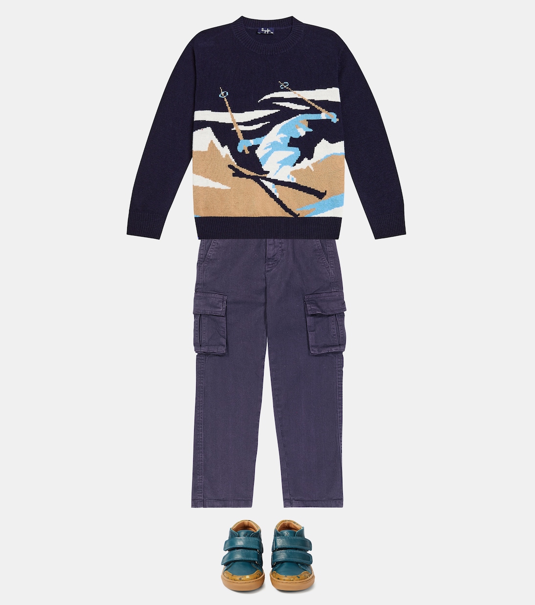 Cotton gabardine cargo pants | Il Gufo