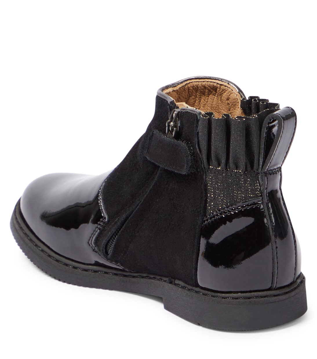 Suede and patent leather ankle boots | Pom d'Api