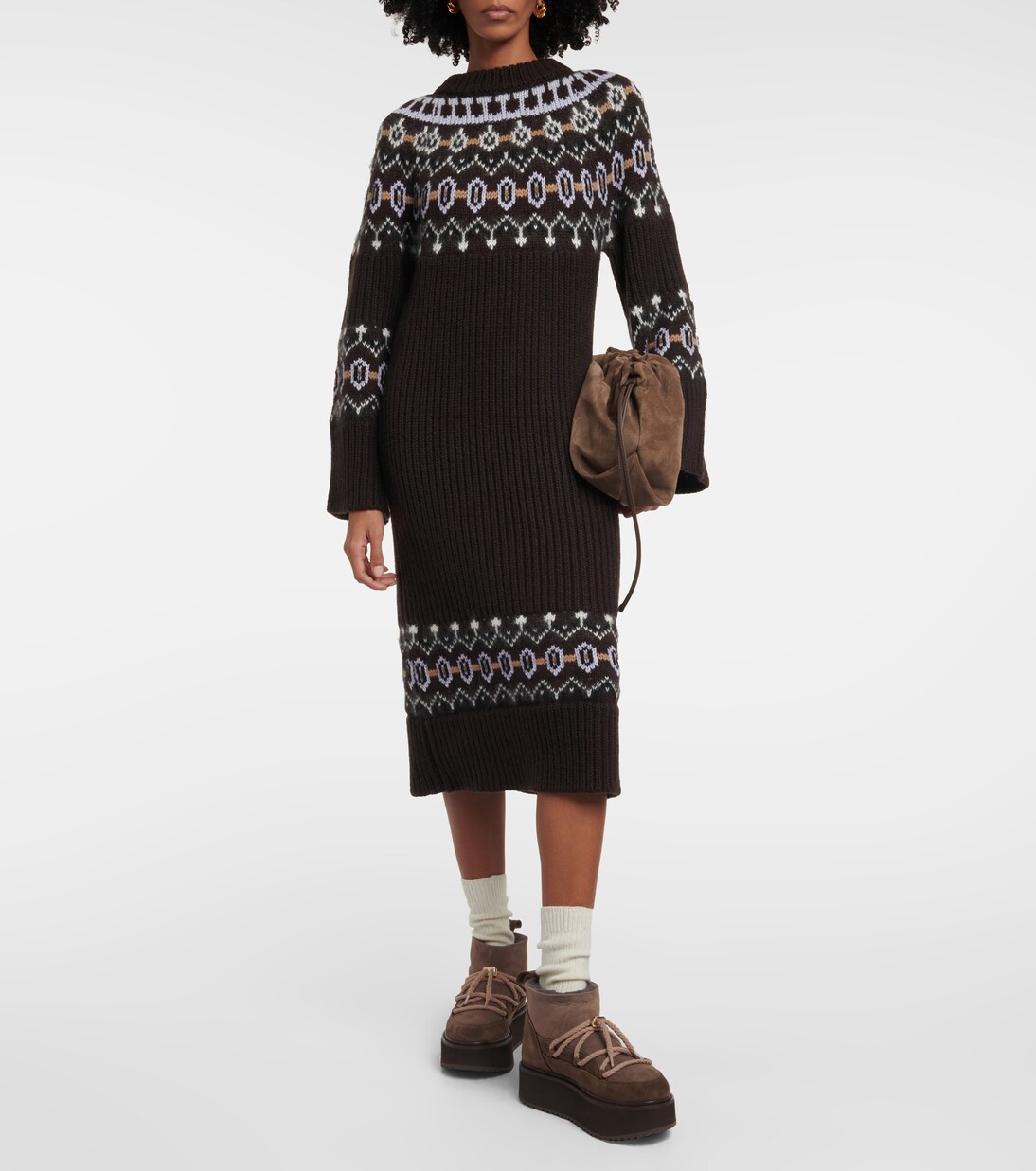 Bottines Classic Platform en daim et shearling | Inuikii