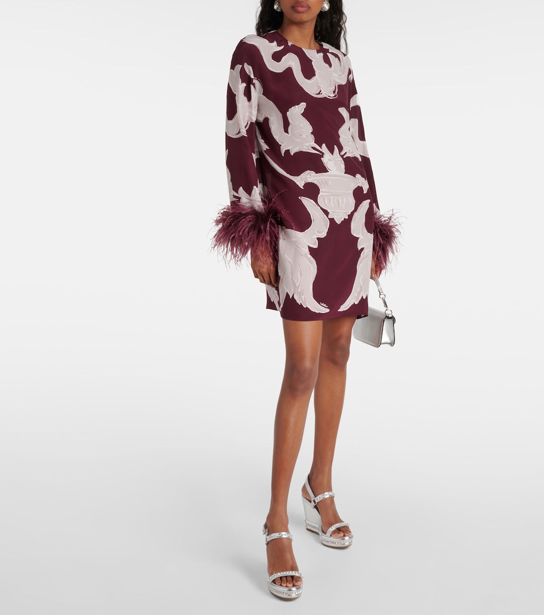 Pyrastrass metallic leather wedge sandals | Christian Louboutin