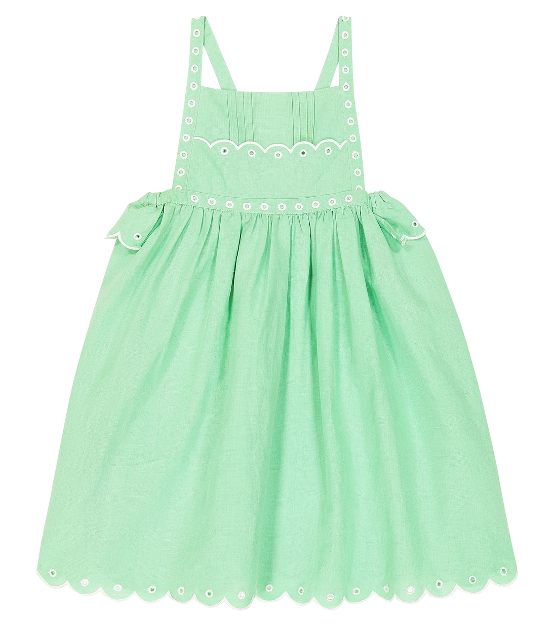 Embroidered linen and cotton dress | Stella McCartney Kids