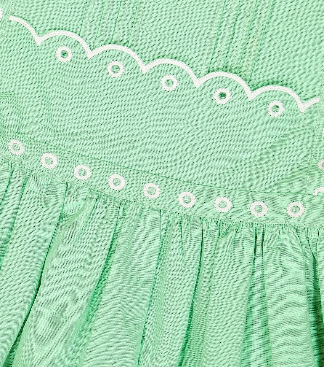 Embroidered linen and cotton dress | Stella McCartney Kids