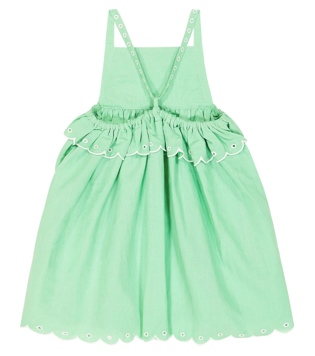Embroidered linen and cotton dress | Stella McCartney Kids