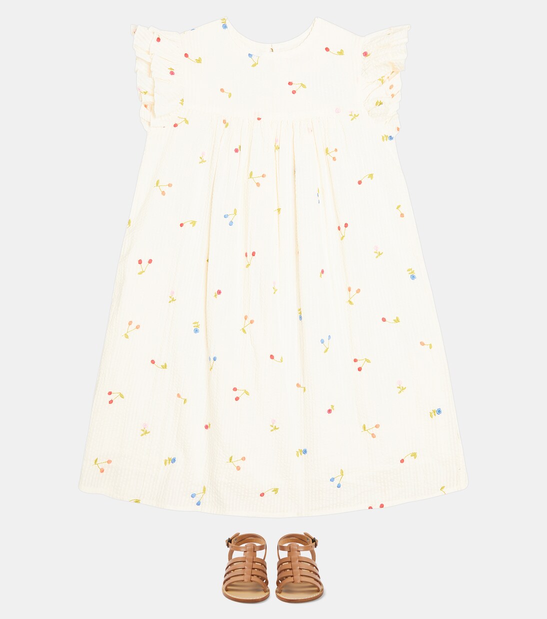 Florentine embroidered cotton dress | Bonpoint