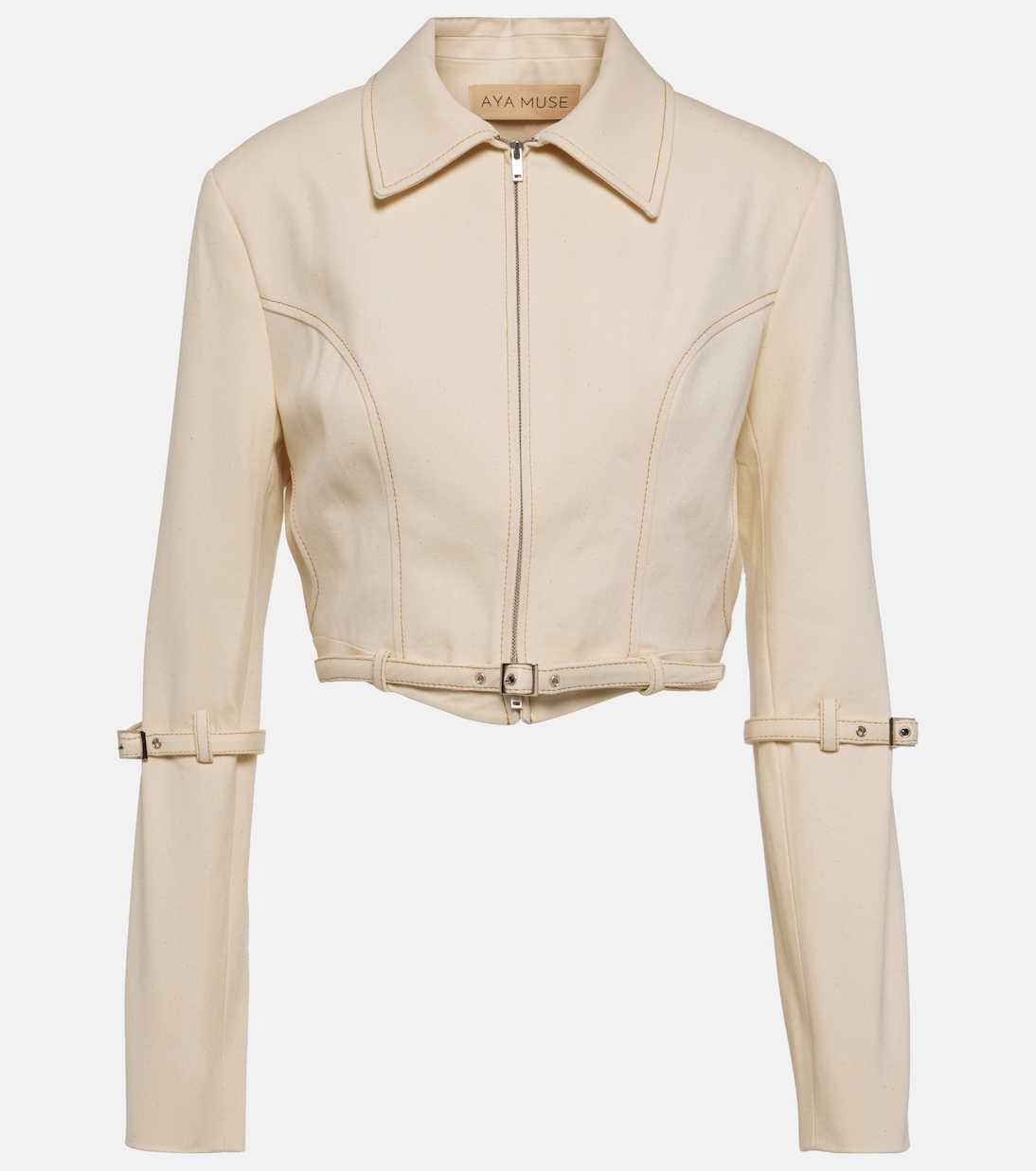 Cropped-Jacke Tuxis aus Denim | Aya Muse