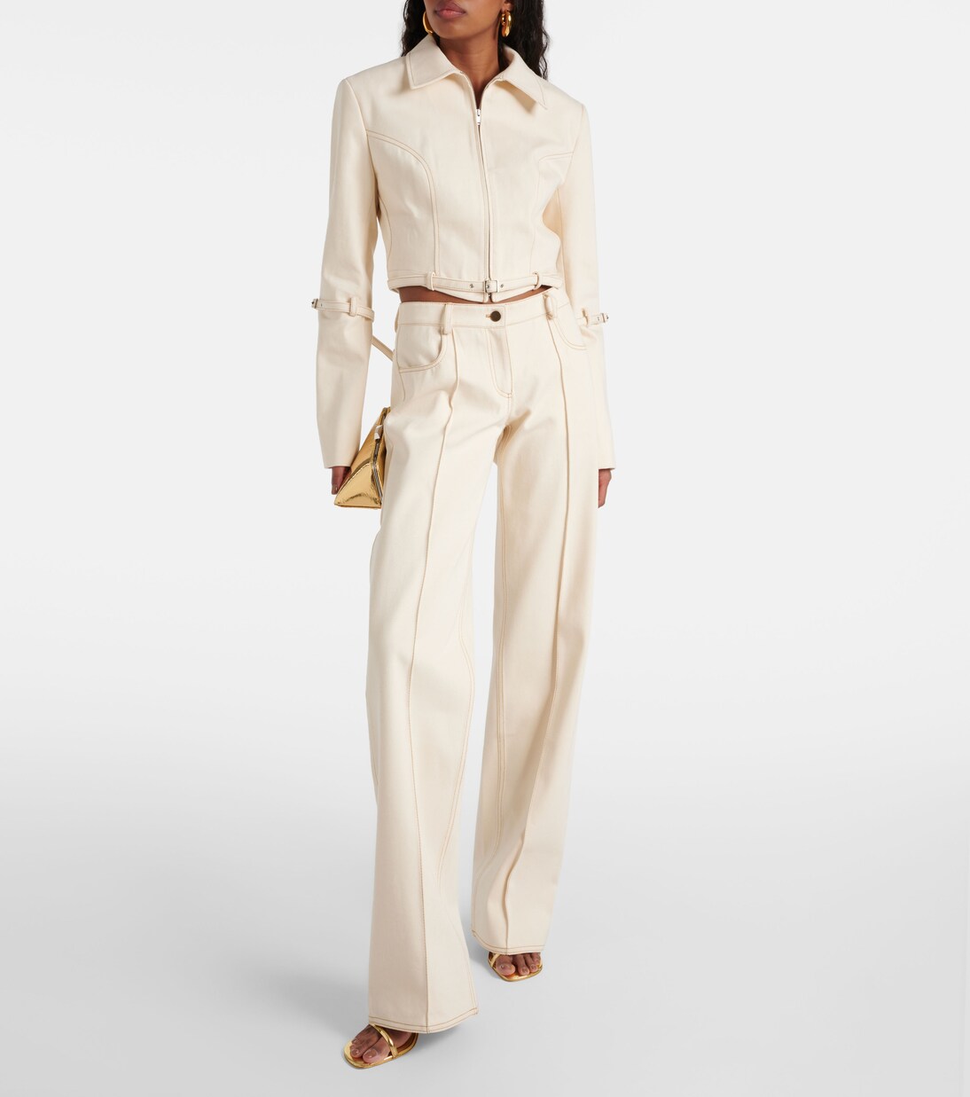 Cropped-Jacke Tuxis aus Denim | Aya Muse