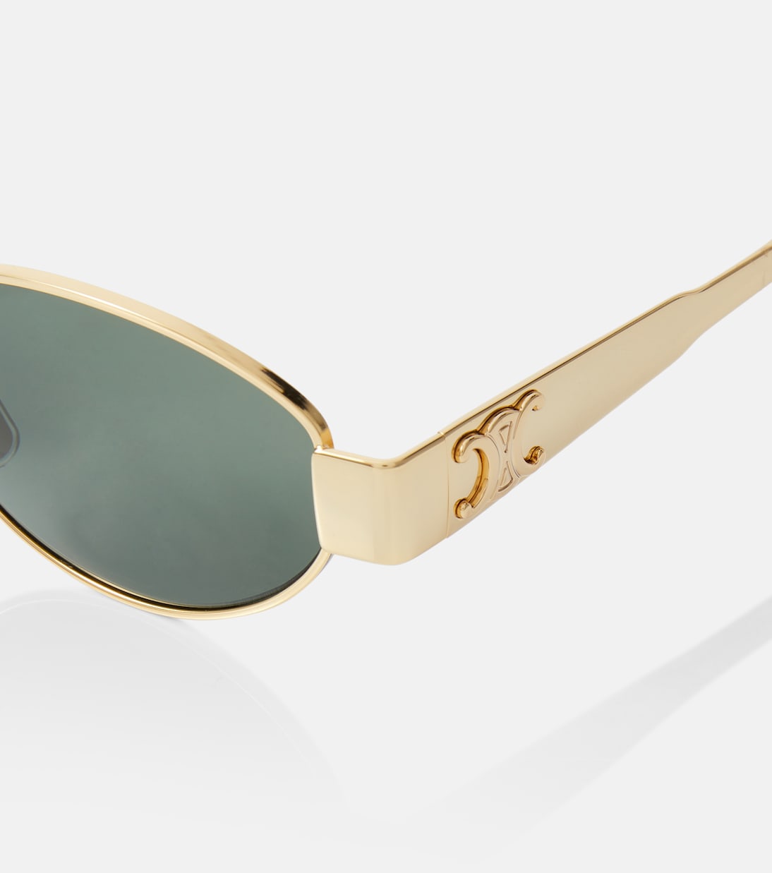Triomphe Metal 01 oval sunglasses | Celine Eyewear
