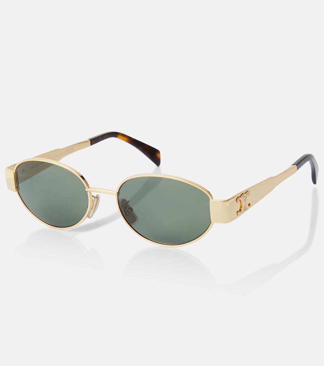 Triomphe Metal 01 oval sunglasses | Celine Eyewear