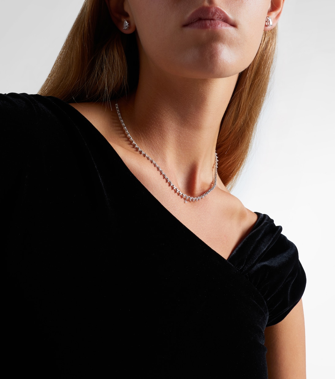 Collar tenis de oro blanco de 18 ct con diamantes | Persée