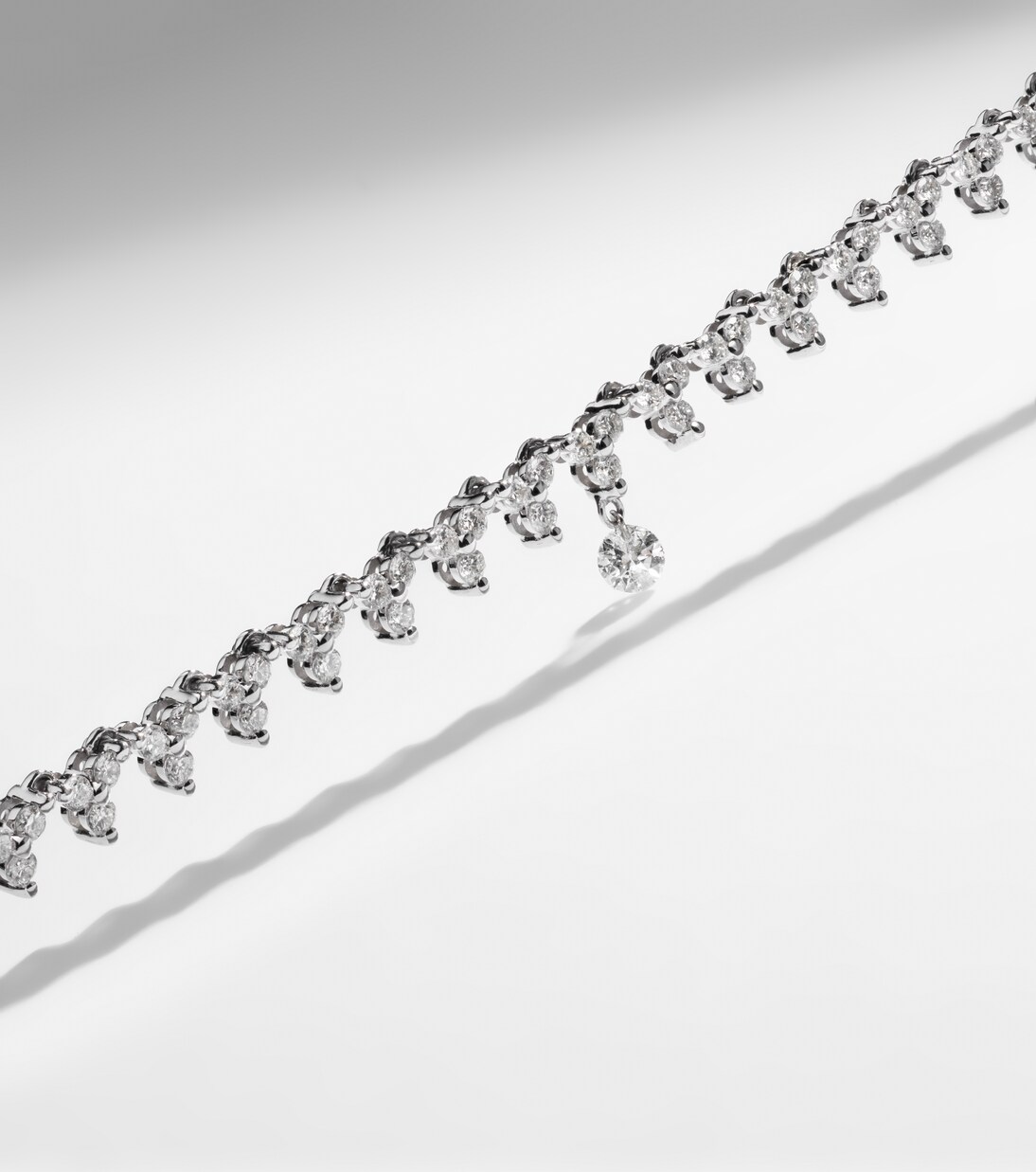 Collar tenis de oro blanco de 18 ct con diamantes | Persée